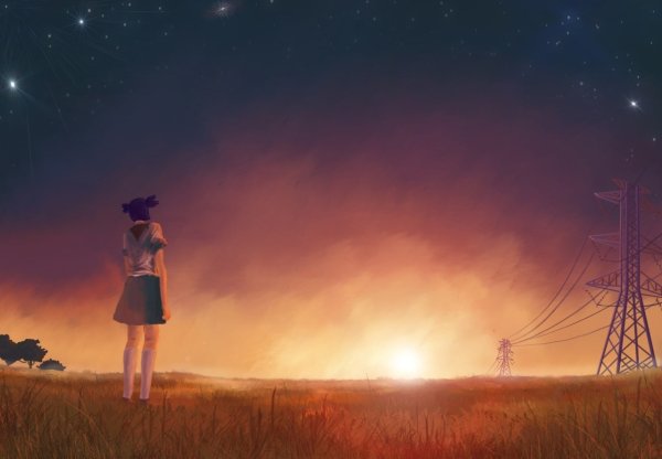 Everlasting Summer закат Лена