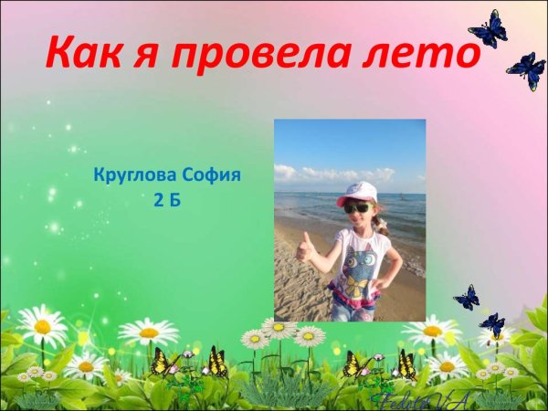 Как я провел лето