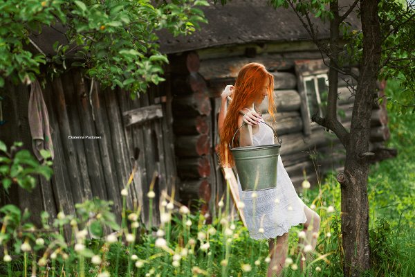 Фотосессия в деревенском стиле летом