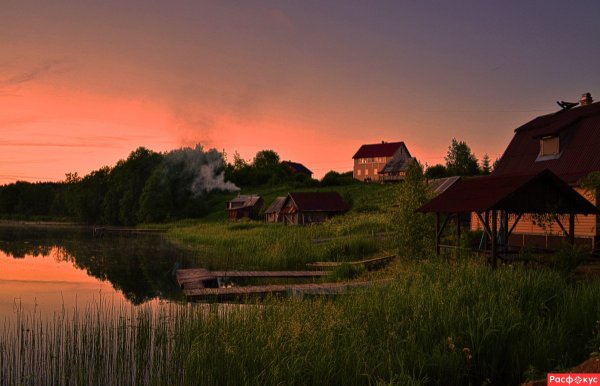 Летний закат в деревне