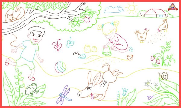 Рисунок лето карандашом для срисовки