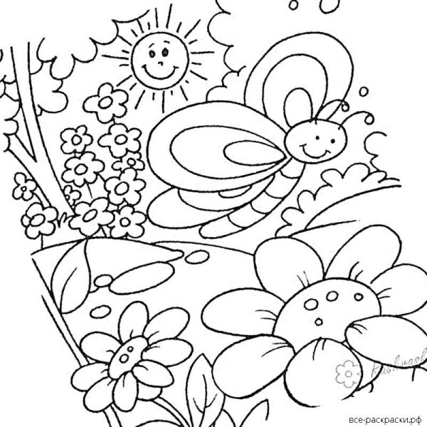 Раскраска летние каникулы для детей