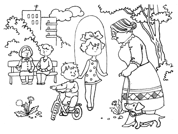 Раскраска безопасное лето для детей