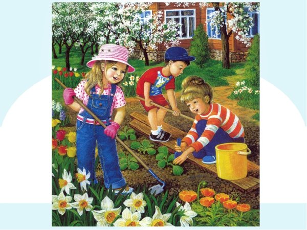 Труд в огороде весной