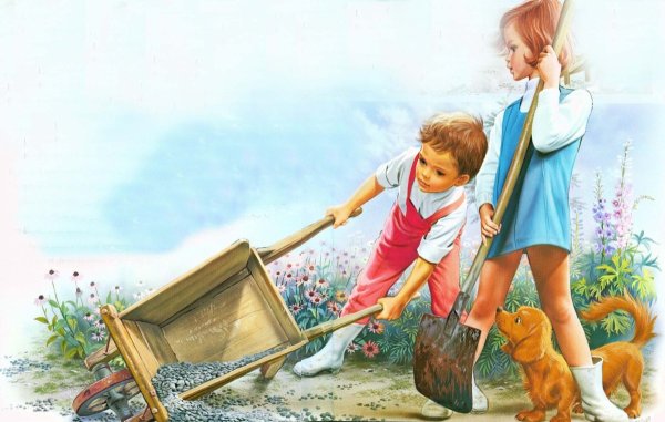 Дети трудятся