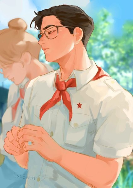 Володя лето в Пионерском галстуке