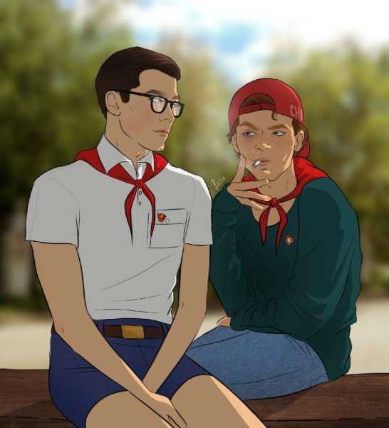 Юра и Володя лето в Пионерском галстуке