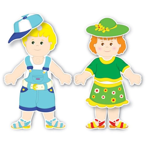 Фигурки детей в летней одежде