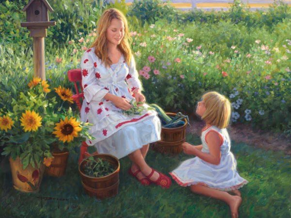 Картины Роберта Дункана деревня лето