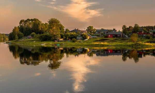 Река Вышний Пенская деревушка