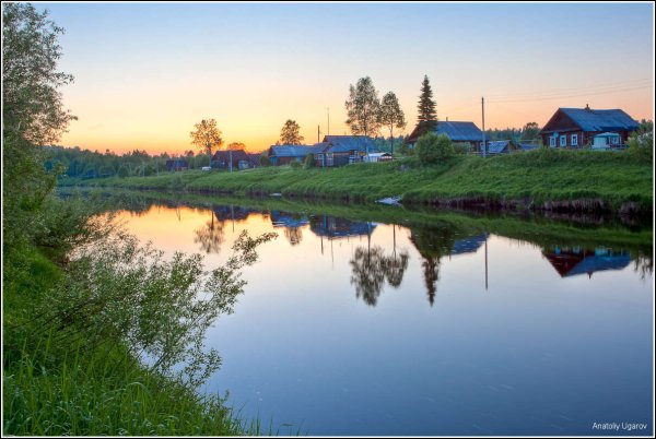 Лето в деревне на речке