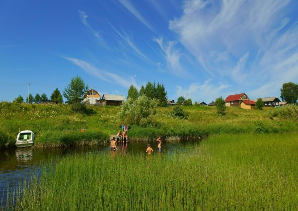 Река деревня лето Смоленская