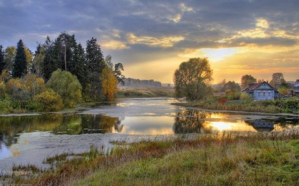 Речка в деревне