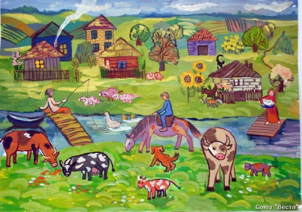 Рисунок на тему моё село