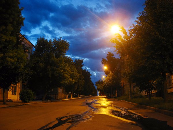 Лето ночь город