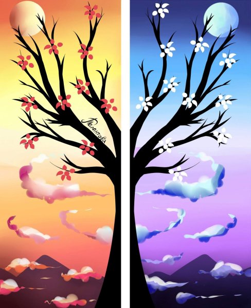 Дерево Весна и осень