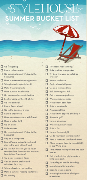 Список дел летом