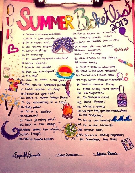 Идеи планов на лето