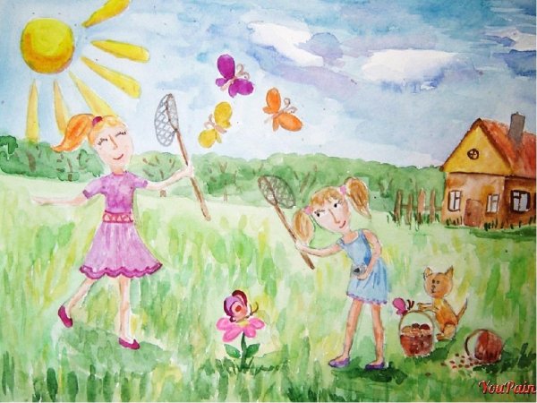 Детские рисунки лето