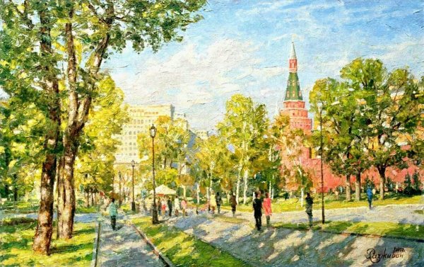 Весна в Москве живопись