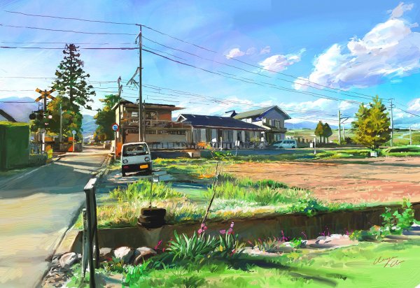 Пейзажи Японии деревня