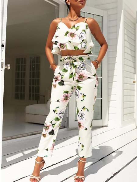 Комбинезон женский с широкими брюками