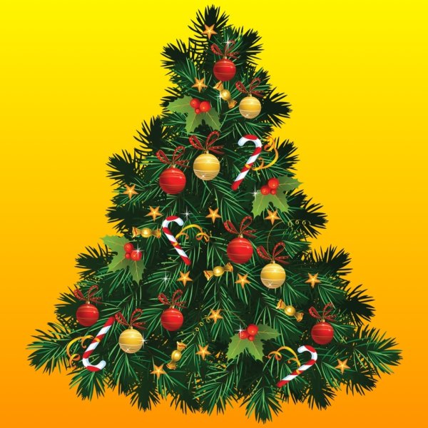 Рождественская ель на улице