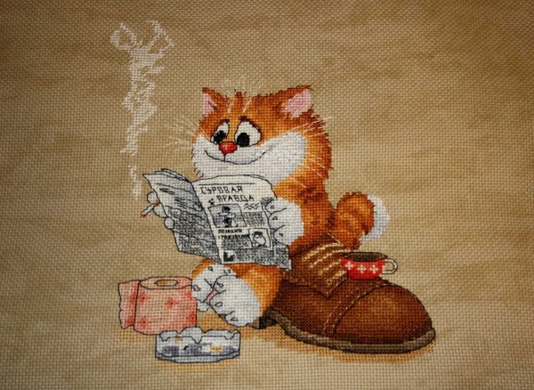 Вышивка коты