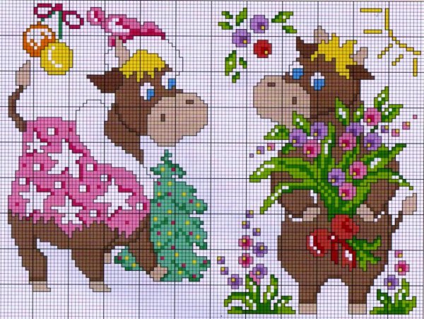 Вышивка символ года