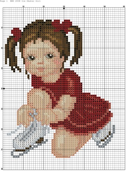 Вышивка крестом маленькие девочки