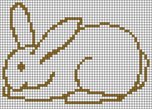 Простые схемы для вышивания крестиком зайцы