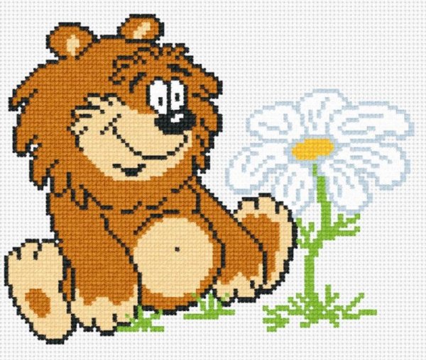 Вышивка крестом Медвежонок