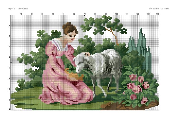 Схемы крестом старинных картин