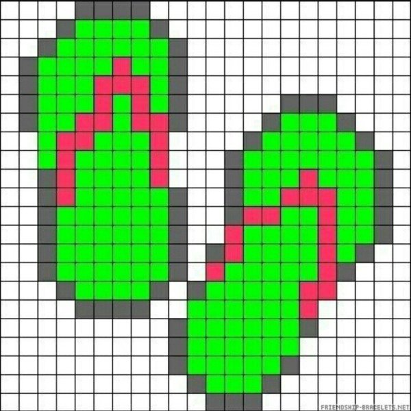 Рисунки по клеткам летние