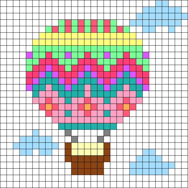 Рисунки по клеткам летние