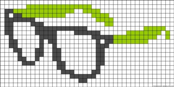 Рисунки по клеточкам очки