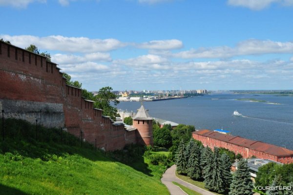 Нижний Новгород с реки на Кремль