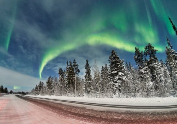 Северное сияние в Якутии
