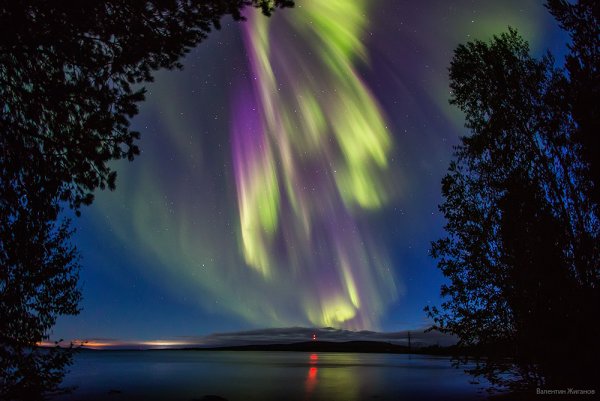 Северное сияние на Ямале