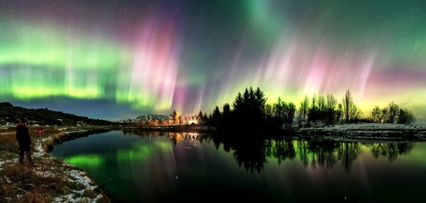 Аврора бореалис Северное сияние