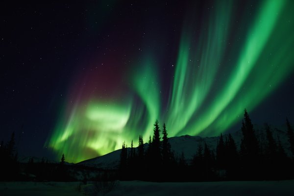 Северное сияние в Москве 2015