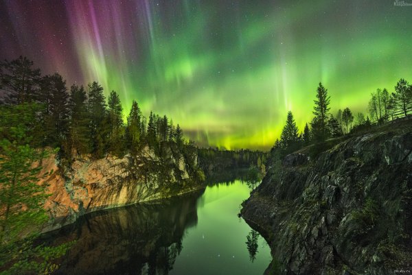 Лучистое полярное сияние