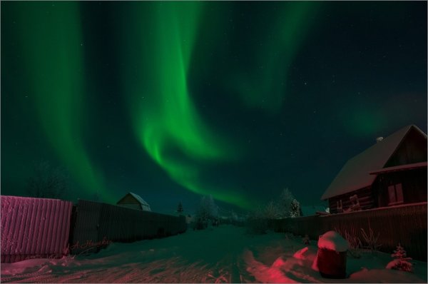 Мурманск Териберка Северное сияние