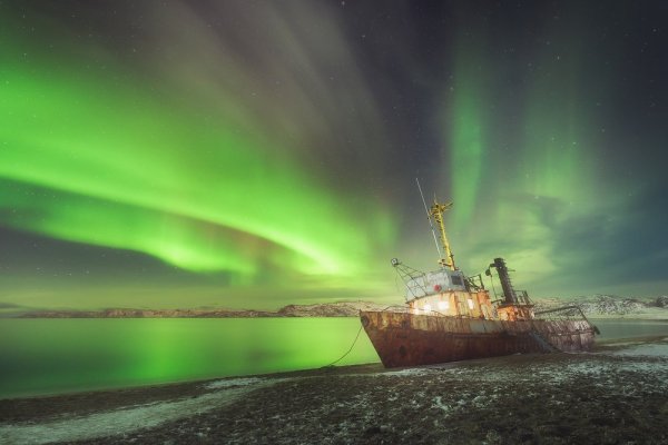 Мончегорск Северное сияние