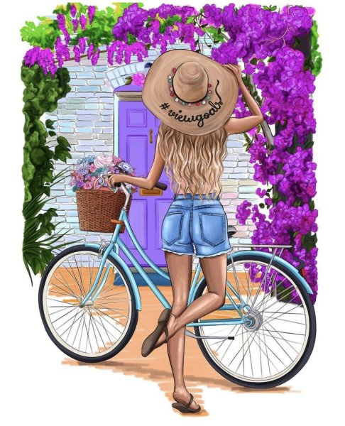 Фотосессия с люпинами с подругой