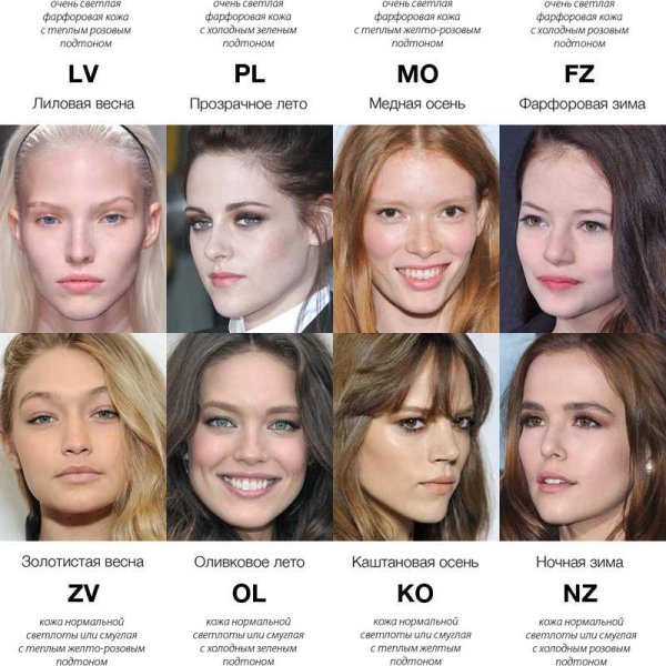 Цветотип и тон кожи