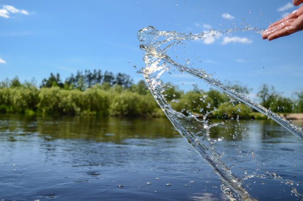 Река брызги воды