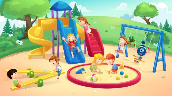 Детская площадка вектор