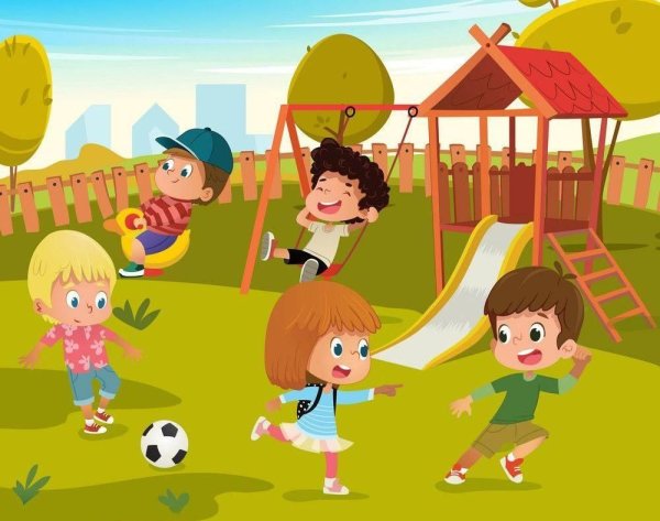 Фоны с детскими площадками
