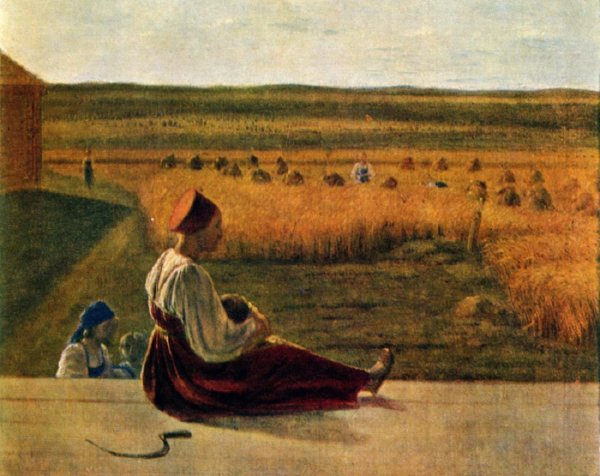 Алексей Венецианов на жатве лето